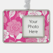 ROSE PATTERN (PINK) Rahmen-Ornament SILBER (Vorderseite)