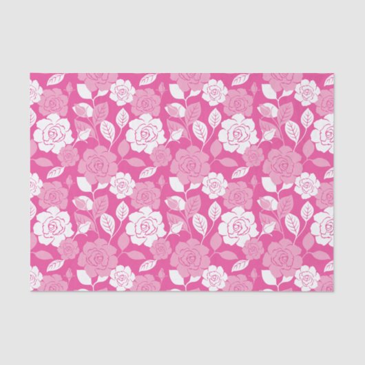 ROSE PATTERN (PINK) SEIDENPAPIER (Vorderseite)