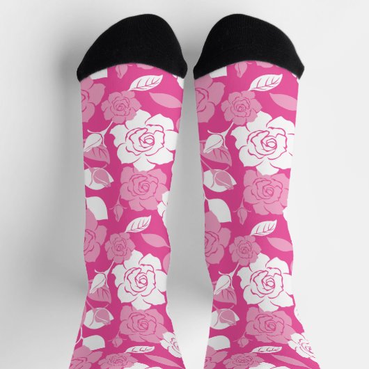 ROSE PATTERN (PINK) SOCKEN (Oben)