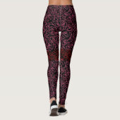 Rose pattern.r.dpnk.02b Black BG Leggings (Rückseite)
