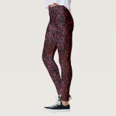 Rose pattern.r.dpnk.02b Black BG Leggings (Links)