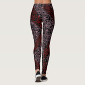 Rose pattern.r.pnk.01b Black BG Leggings (Rückseite)