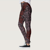 Rose pattern.r.pnk.01b Black BG Leggings (Links)
