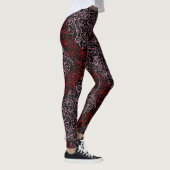 Rose pattern.r.pnk.01b Black BG Leggings (Rechts)