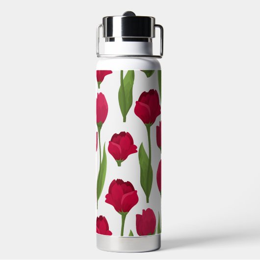 Rose Pattern Wasserflasche Trinkflasche (Hinten)