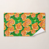 Rose Peach/Coral Orange Badhandtuch Set (Handtuch)