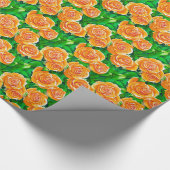 Rose Peach/Coral Orange Geschenkpapier (Ecke)
