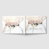 Rose Peach floral Gästebuch (Voll)