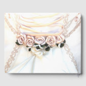 Rose Peach floral Gästebuch (Rückseite)