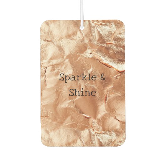 Rose Peach Gold Glam Autolufterfrischer (Vorderseite)