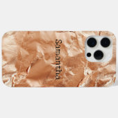 Rose Peach Gold Glam Case-Mate iPhone Hülle (Rückseite (Horizontal))