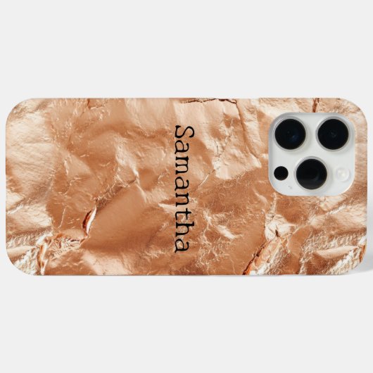 Rose Peach Gold Glam Case-Mate iPhone Hülle (Rückseite (Horizontal))