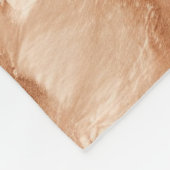 Rose Peach Gold Glam Fleecedecke (Ecke)