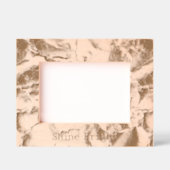 Rose Peach Gold Glam Geätzte Rahmen (Vorderseite)
