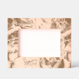 Rose Peach Gold Glam Geätzte Rahmen