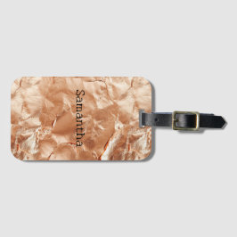 Rose Peach Gold Glam Gepäckanhänger