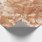Rose Peach Gold Glam Geschenkpapier (Ecke)