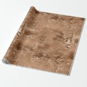 Rose Peach Gold Glam Geschenkpapier (Ungerollt)