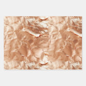 Rose Peach Gold Glam Geschenkpapier Set (Vorderseite)