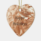 Rose Peach Gold Glam Keramik Ornament (Links)