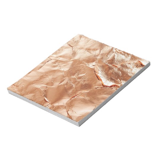 Rose Peach Gold Glam Notizblock (Rotiert)