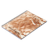 Rose Peach Gold Glam Notizblock (Linke Seite)