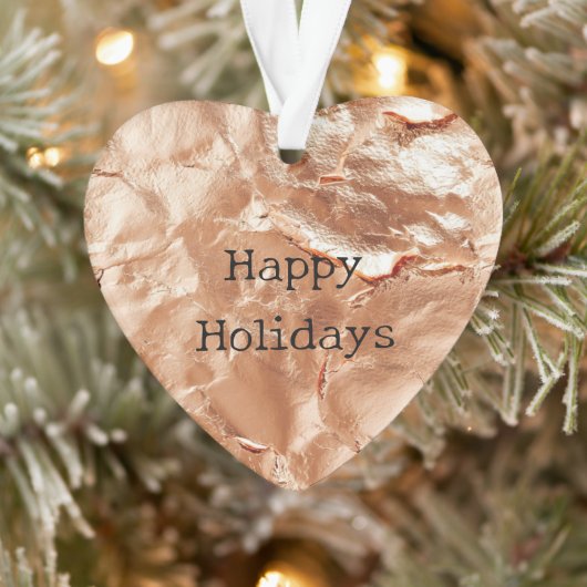 Rose Peach Gold Glam Ornament (Baum)