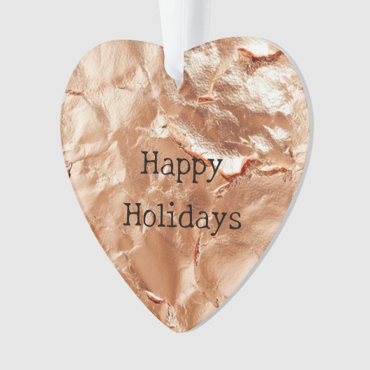 Rose Peach Gold Glam Ornament (Vorderseite)