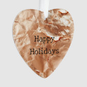 Rose Peach Gold Glam Ornament (Vorderseite)