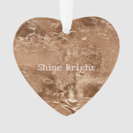 Rose Peach Gold Glam Ornament