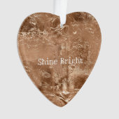Rose Peach Gold Glam Ornament (Vorderseite)