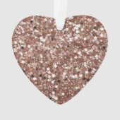 Rose Peach Gold Glam Ornament (Rückseite)