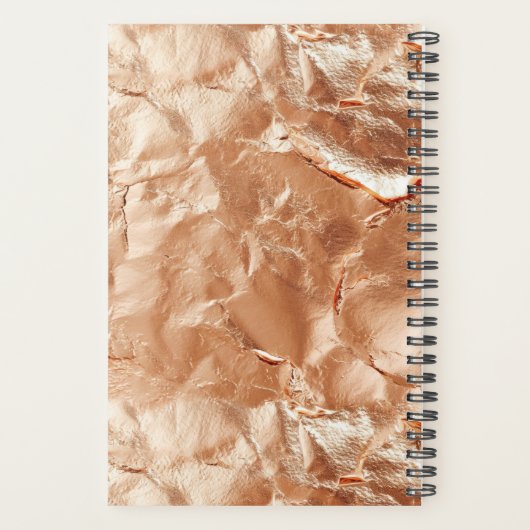 Rose Peach Gold Glam Planer (Rückseite)