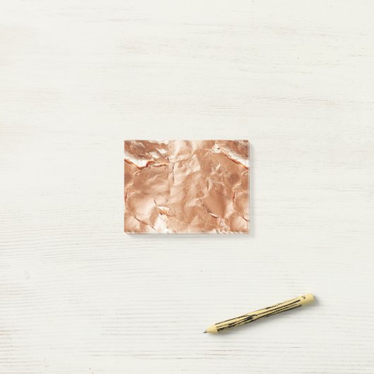 Rose Peach Gold Glam Post-it Klebezettel (Auf Schreibtisch)