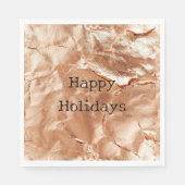 Rose Peach Gold Glam Serviette (Vorderseite)