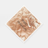 Rose Peach Gold Glam Serviette (Ecke)