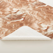 Rose Peach Gold Glam Sherpadecke (3/4)
