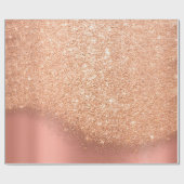 Rose Peach Makeup Confetti Glitzer Schönheitskopfe Geschenkpapier (Flach)
