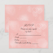 Rose Peach RSVP Card Karte (Vorne/Hinten)