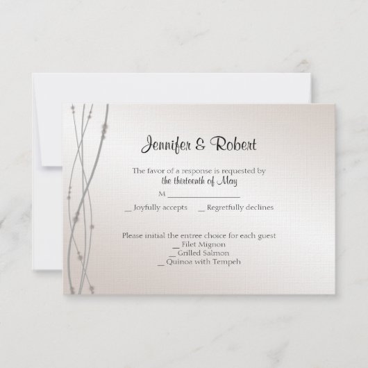 Rose Pearl 30-jähriger Antwortkarte RSVP Karte (Vorderseite)