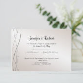 Rose Pearl 30-jähriger Antwortkarte RSVP Karte (Stehend Vorderseite)