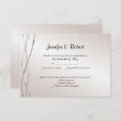 Rose Pearl 30-jähriger Antwortkarte RSVP Karte (Vorne/Hinten)