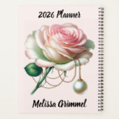 Rose & Pearl June Verse – 2026 Full-Year Planner Planer (Rückseite)