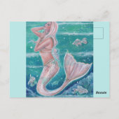 Rose Pearl Mermaid Art von Renee Lavoie Postkarte (Rückseite)