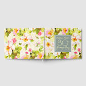 Rose Peonies 80. Geburtstagsparty Gästebuch (Voll)