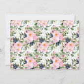 Rose & Peonies Bridal Tee Party Einladung (Rückseite)