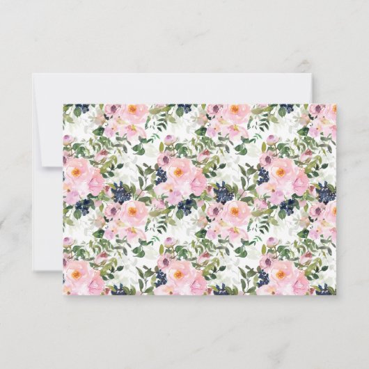 Rose & Peonies Date Night Ideenkarte Einladung (Rückseite)