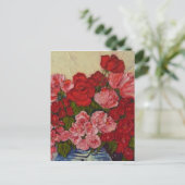 Rose & Peonies Postkarte (Stehend Vorderseite)
