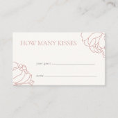 Rose | Peony Garden "How many Kisses" Guess Card Begleitkarte (Vorderseite)