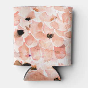 Rose, Peony, und Blätter, Aquarellmuster. Dosenkühler